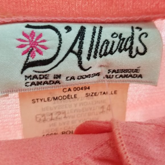 Vintage French Rose Cerise D'allairds Sheer Blouse - Picture 5 of 5